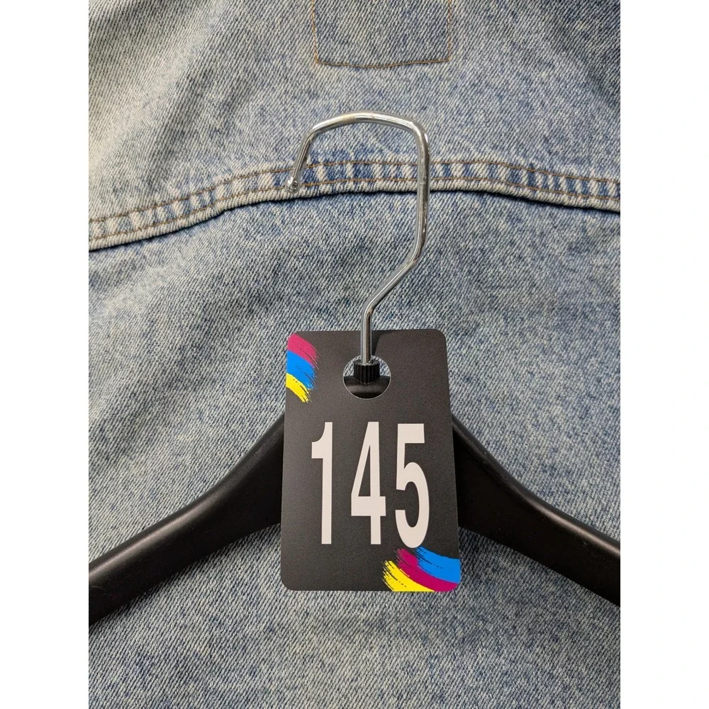Vtg Levis 70507 4890 Denim Trucker Jacket USA Made Blue XL American Flag Patch - Picture 16 of 16
